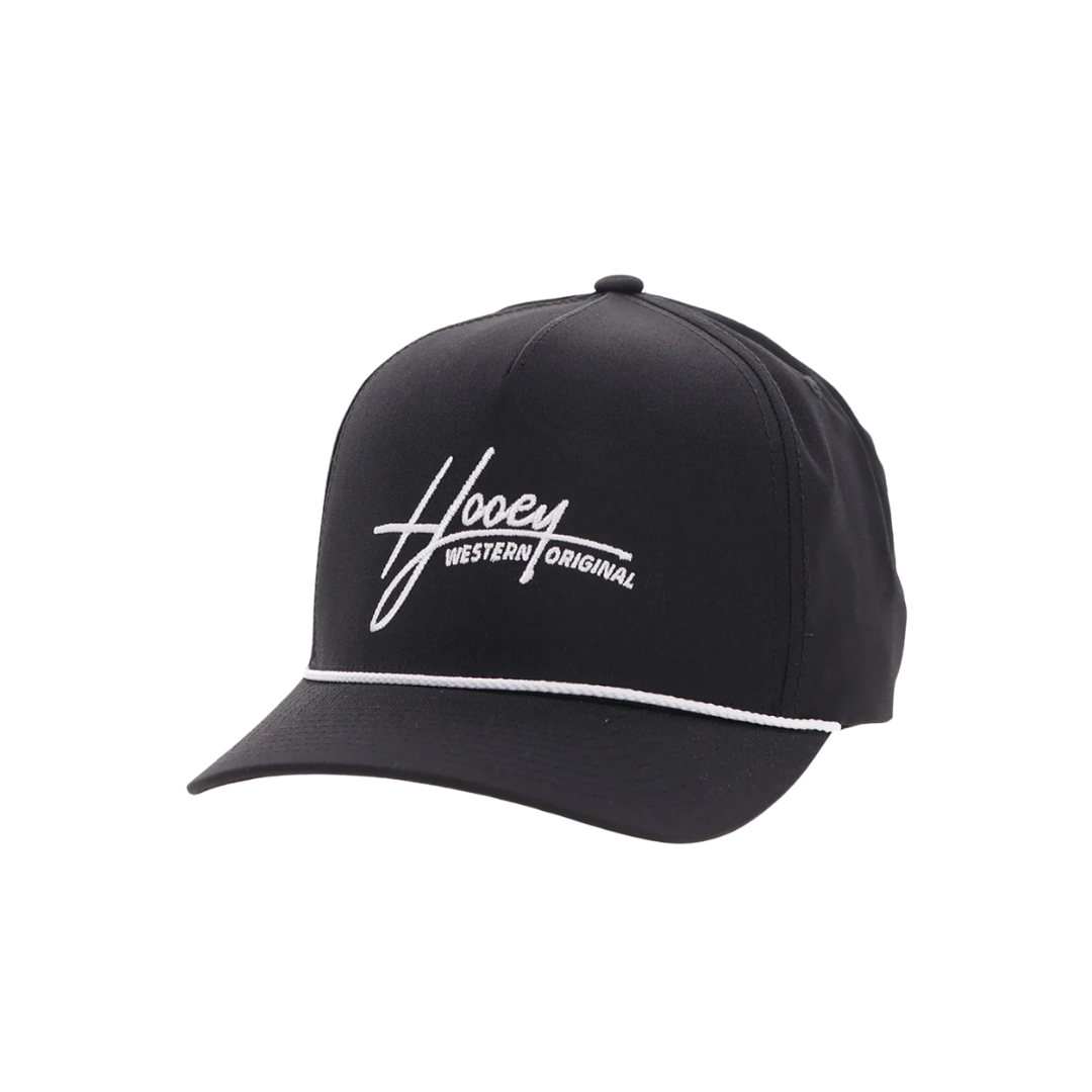 Hooey Men's Mark Out Trucker Stitching Black Cap