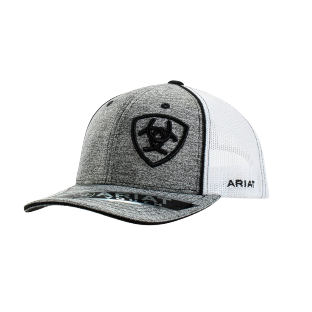 Ariat Youth Unisex Mesh Signature Grey Cap