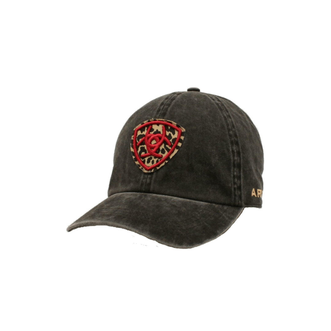 Ariat Women's Ponyflo Denim Leopard Black Cap