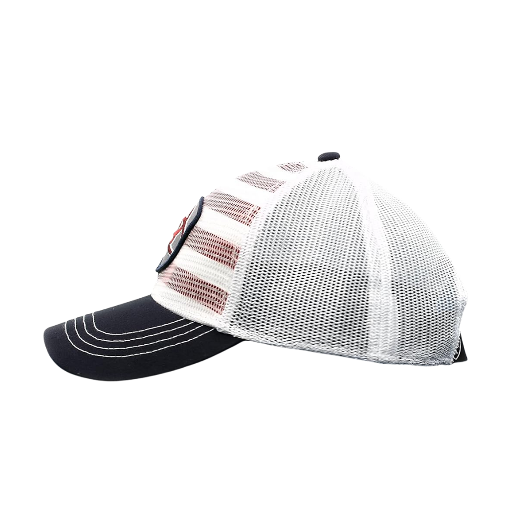 Ariat Men's US Flag Shield White Mesh Overlay Multicolor Cap
