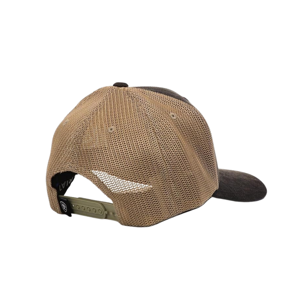 Ariat Men's Mesh Embroidered US Flag Brown Cap