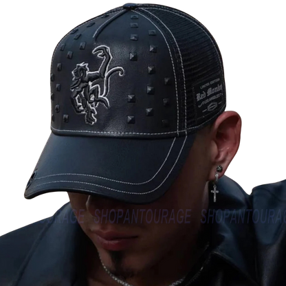 Red Monkey Unisex Classico Hard Black Cap