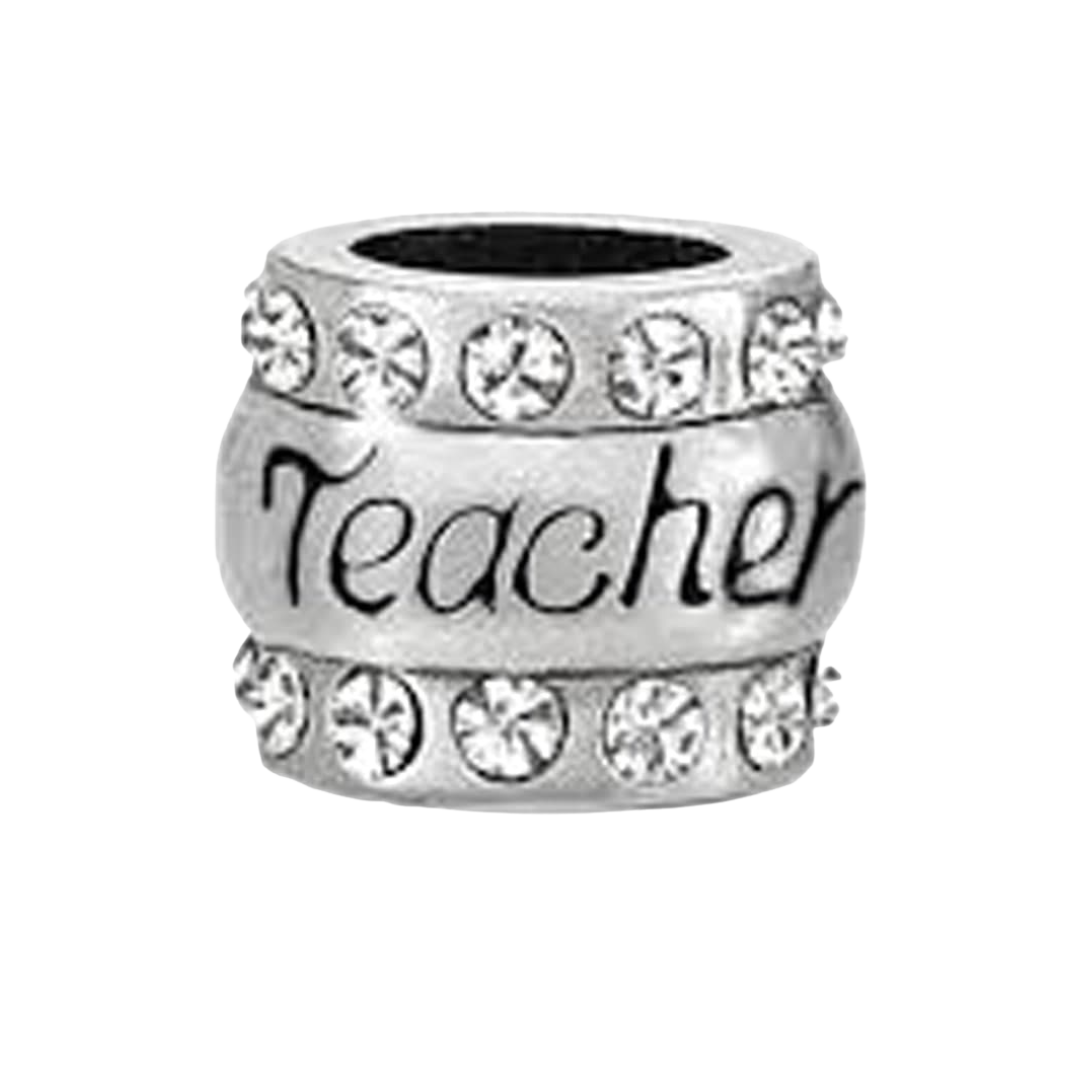 Brighton Women's Teacher Silver Finished Grey Bead