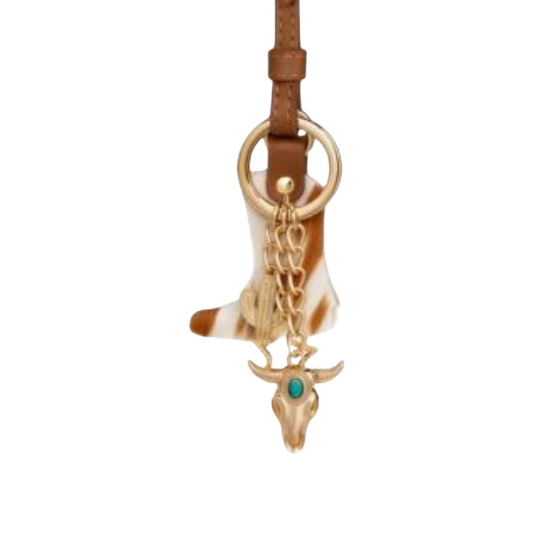 Wrangler Women's Brown Western Cowhide Bootbag Charm