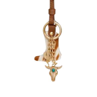 Wrangler Women's Brown Western Cowhide Bootbag Charm