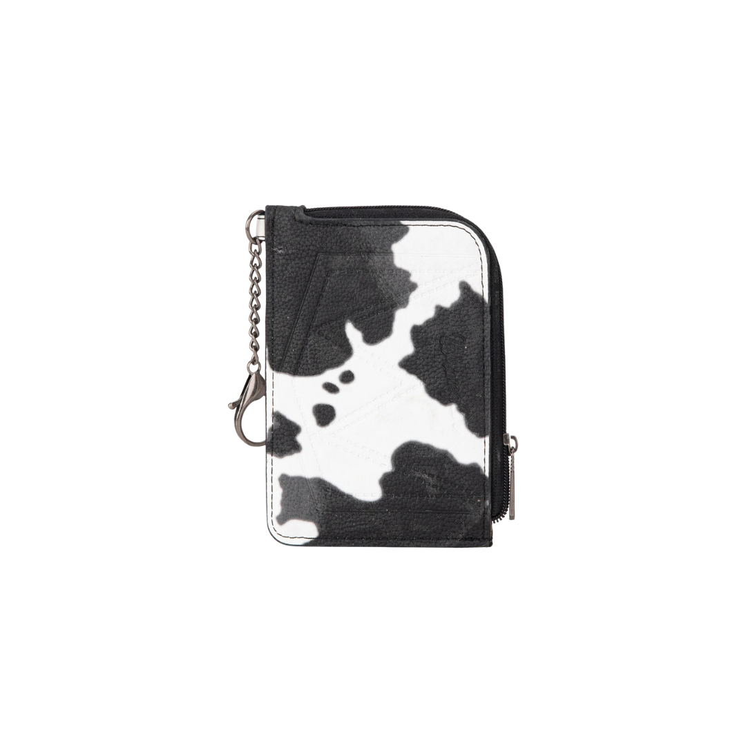 Wrangler Women's Cow Print Print Mini Zip Black Card Case