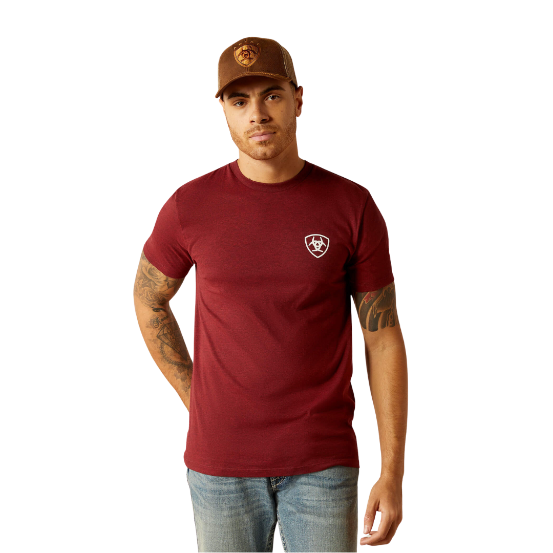 Ariat Men's Eagle And Snake Red Tee Shirt