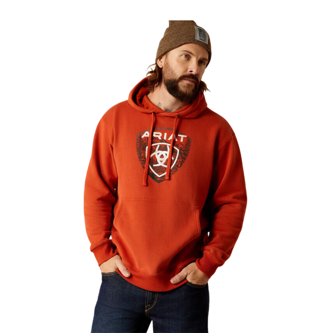 Ariat Men's Forest Badge Dark Orange Hoodie