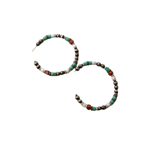 Silver Strike Women's Set 3 Beaded Multicolor Earrings
