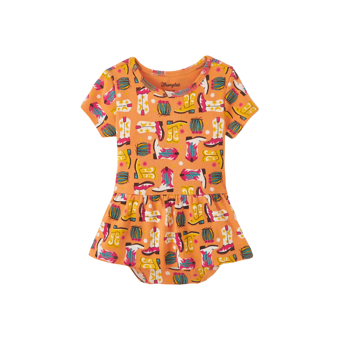 Wrangler Infant Girl's Baby Boot Multicolor Onesie