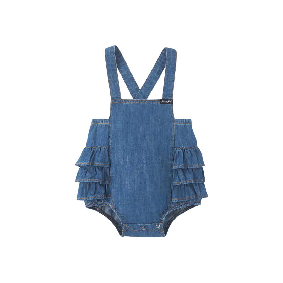 Wrangler Infant Girl's Denim Blue Onesie