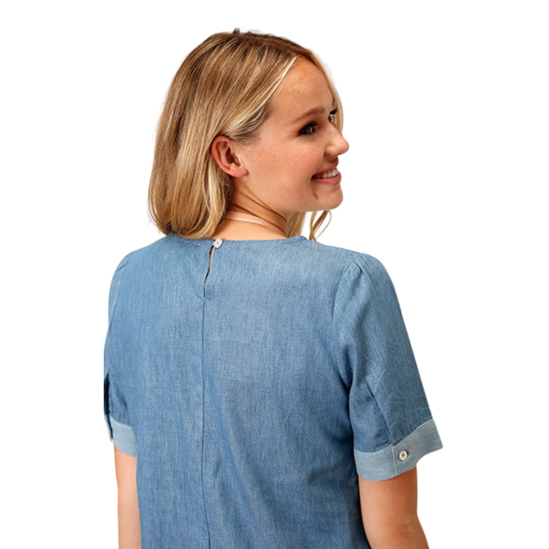 Roper Women's Blue Denim Western Dress