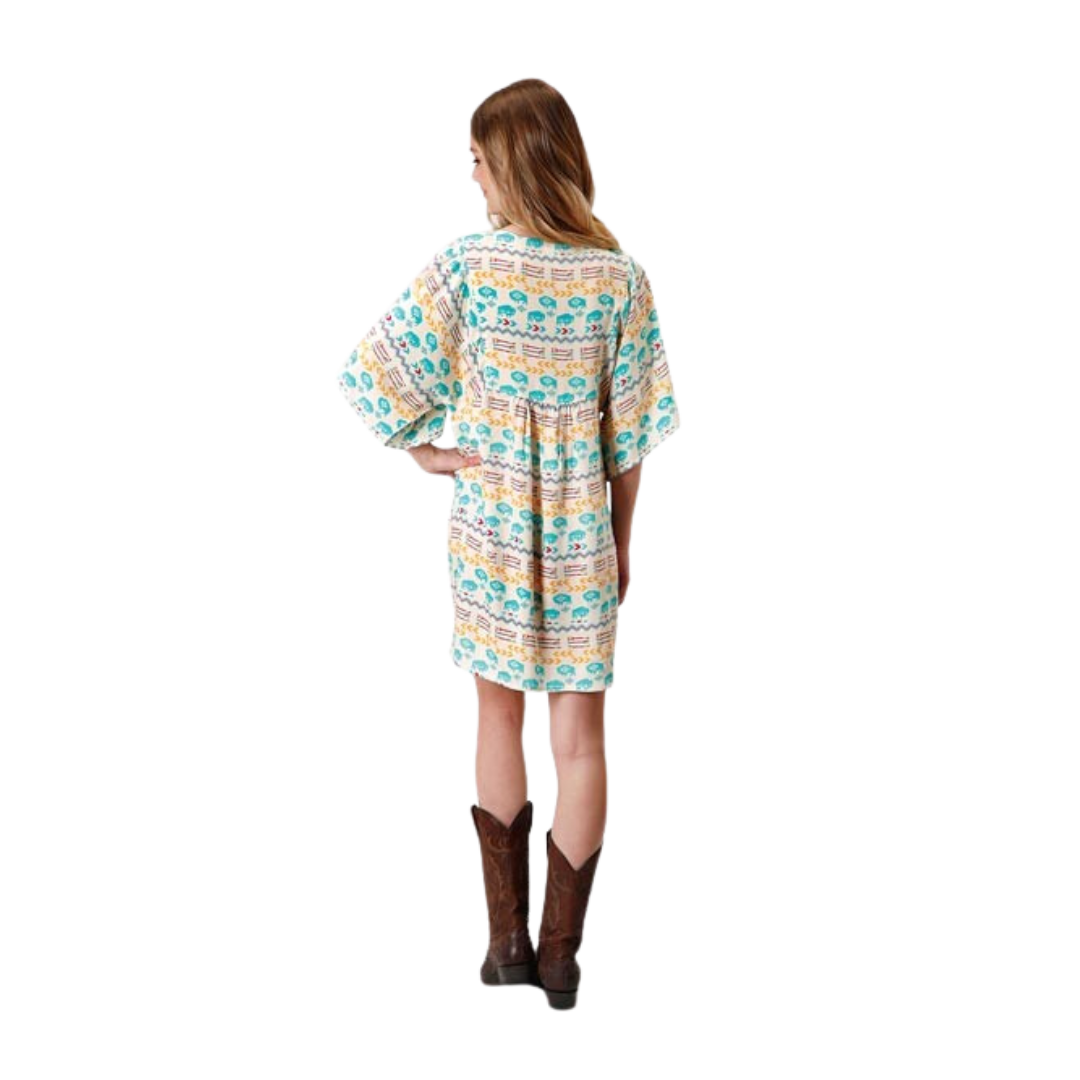 Roper Women's Multi-Color Buffalo Printed Dress