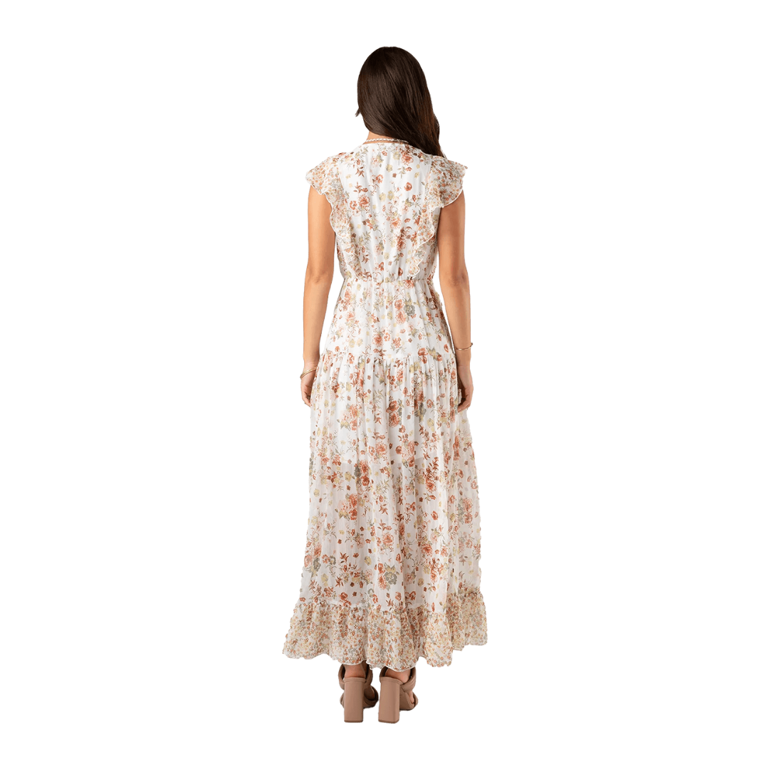 Miss Me Women's Floral Printed White Dress