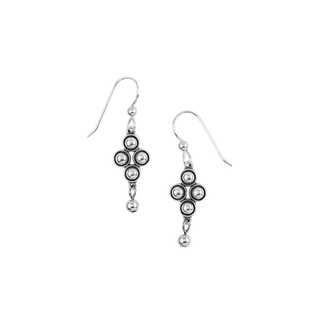 Brighton Women's Pretty Tough Dot French Grey Earrings