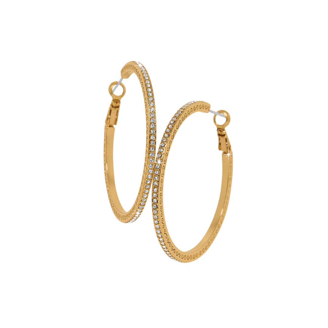 Brighton Women's Hoop Large Meridian Eclipse Gold Earrings