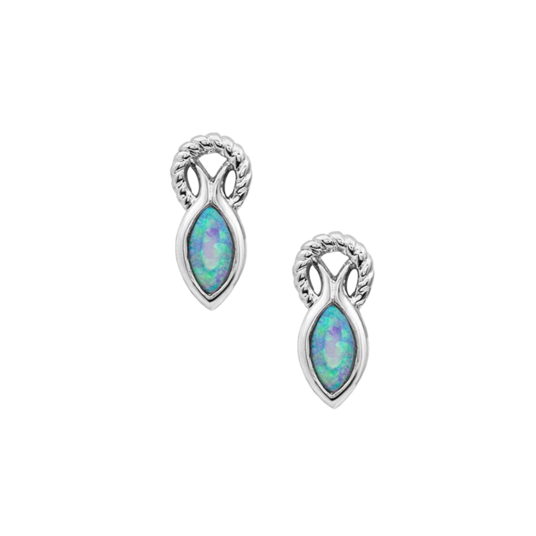 Montana Silversmiths Women's Rooted Opal Silver Turquoise Earrings