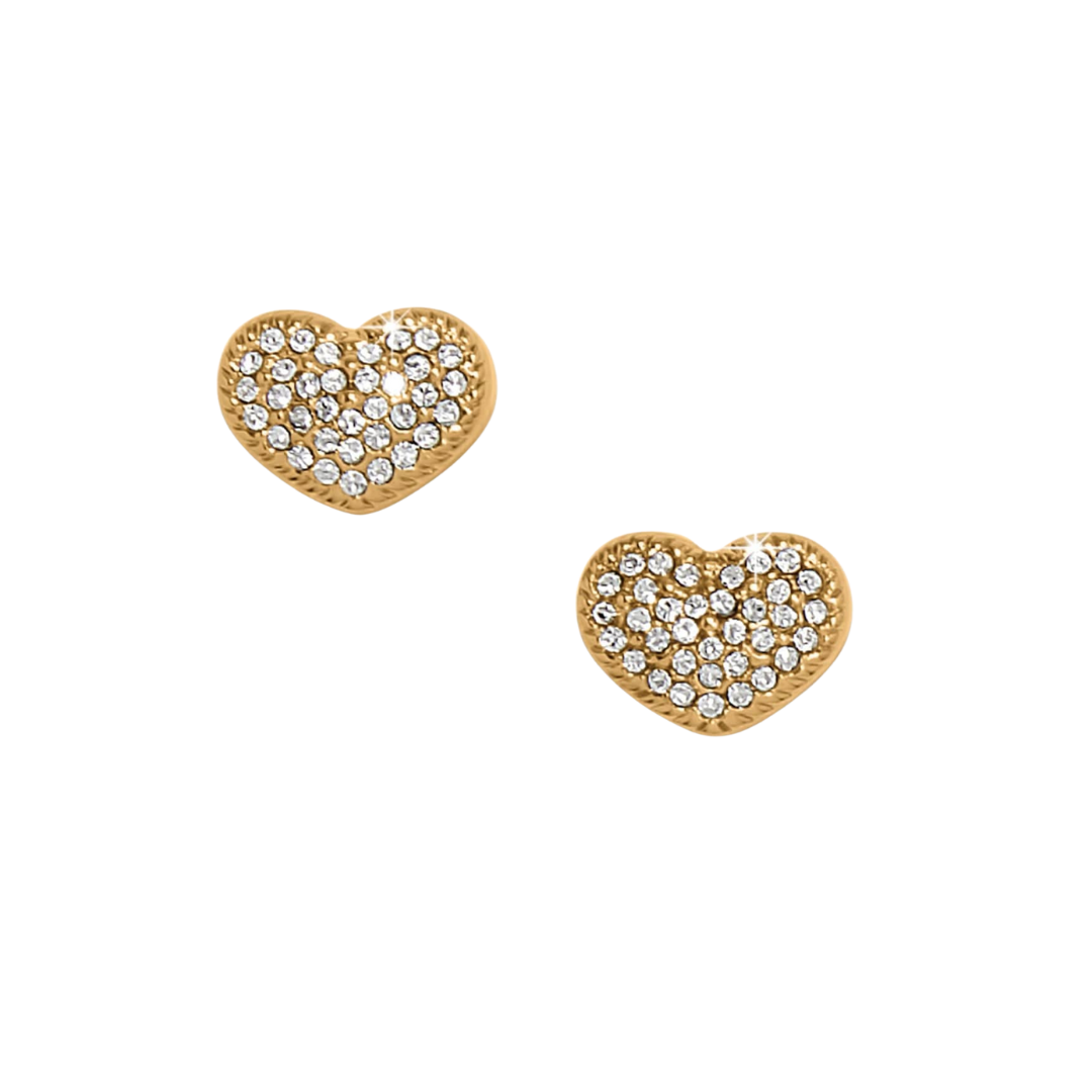 Brighton Women's Illumina Celeste Heart Gold Earrings
