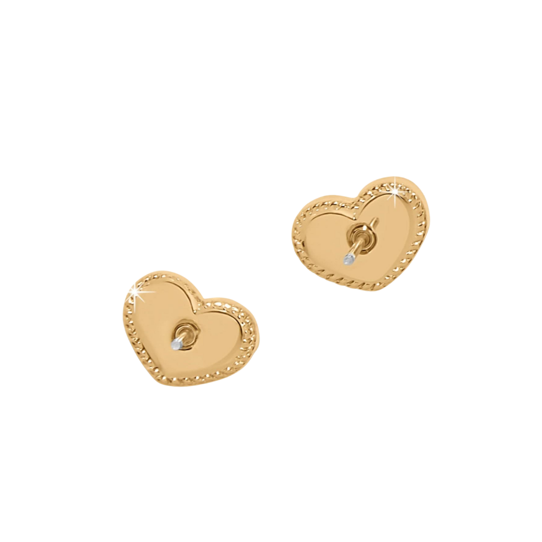 Brighton Women's Illumina Celeste Heart Gold Earrings
