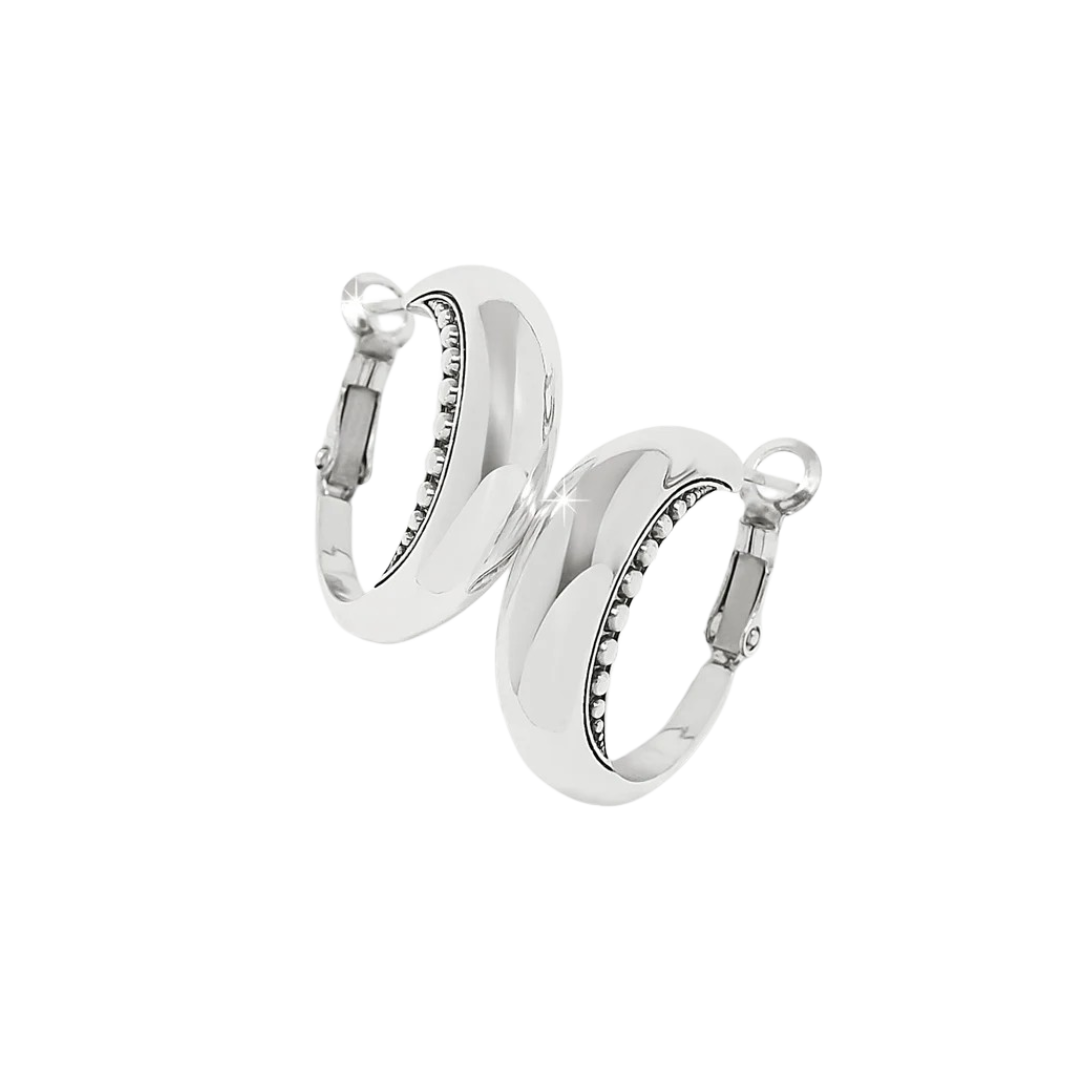 Brighton Women's Pretty Tough Arch Hoop Silver Earrings