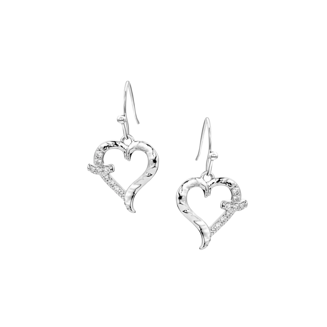 Montana Silversmiths Women's With Love Heart Grey Earrings