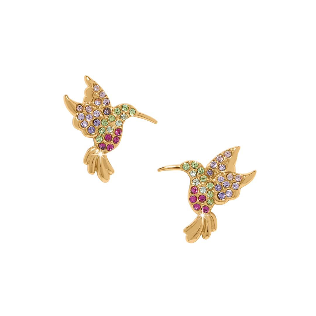Brighton Women's Post Enchanting Hummingbird Gold Earrings