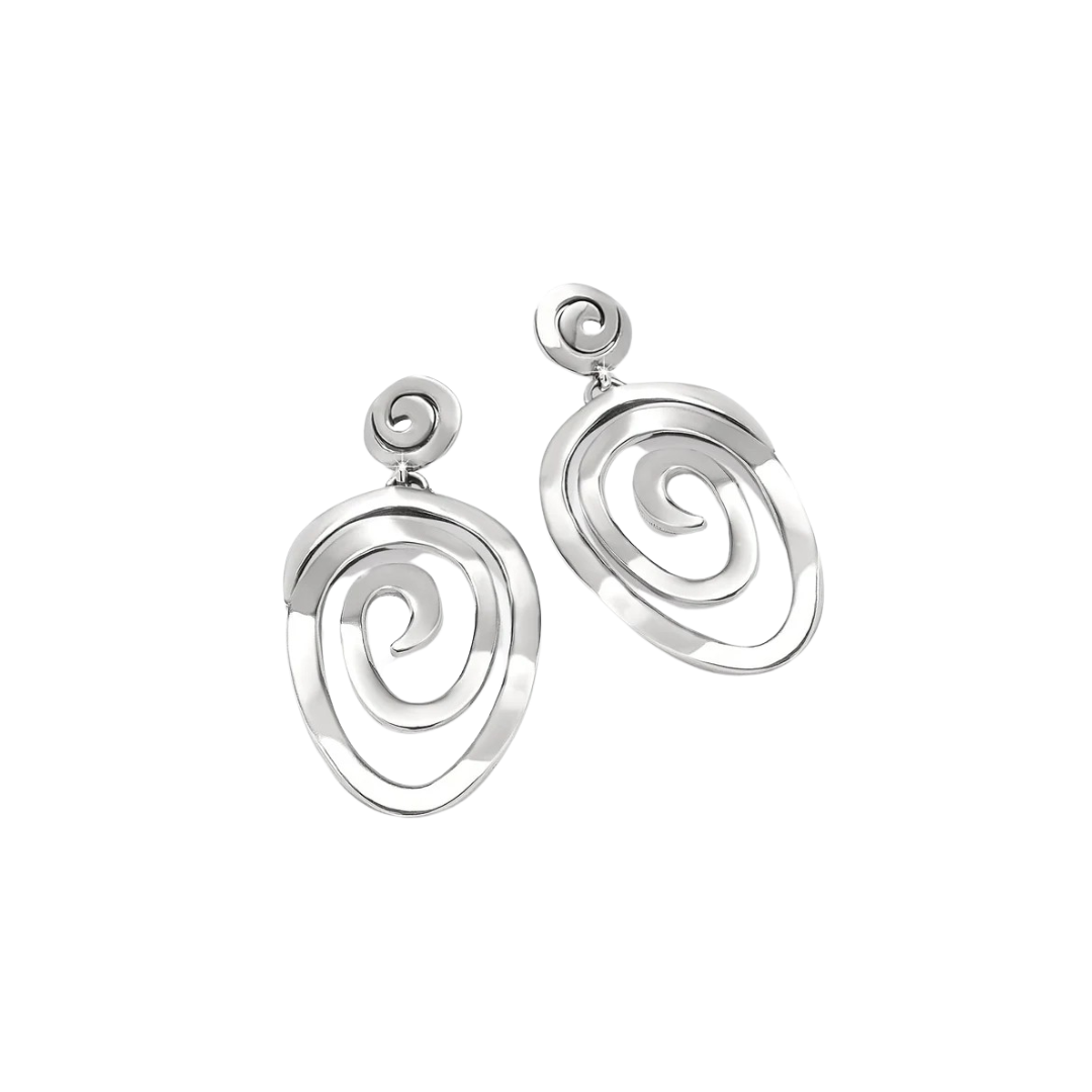 Brighton Women's Vertigo Vibe Statement Post Drop Silver Earrings