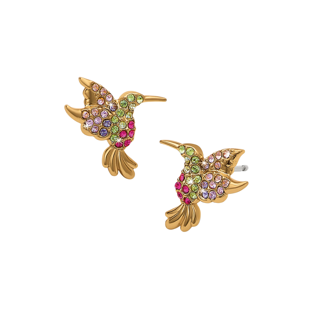 Brighton Women's Post Enchanting Hummingbird Gold Earrings