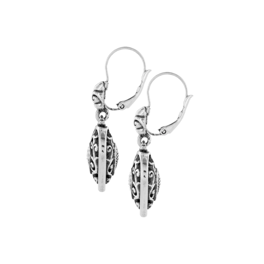 Brighton Women's Reno Heart Leverback Grey Earrings