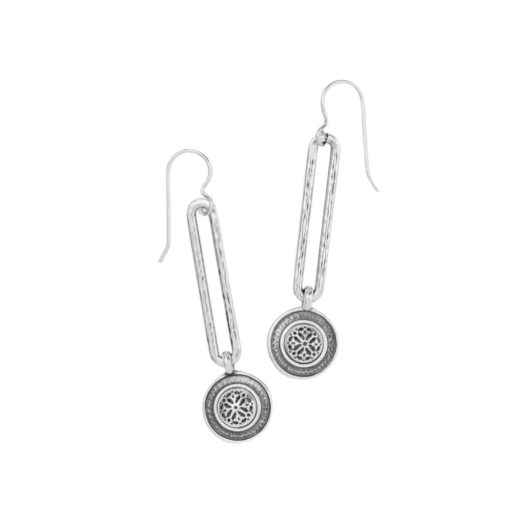 Brighton Women's Ferrara Disc French Wire Grey Earrings