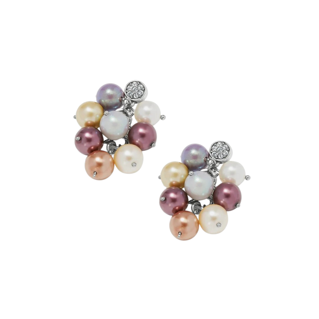 Brighton Women's Pearlicious Post Drop Silver Multi Earrings