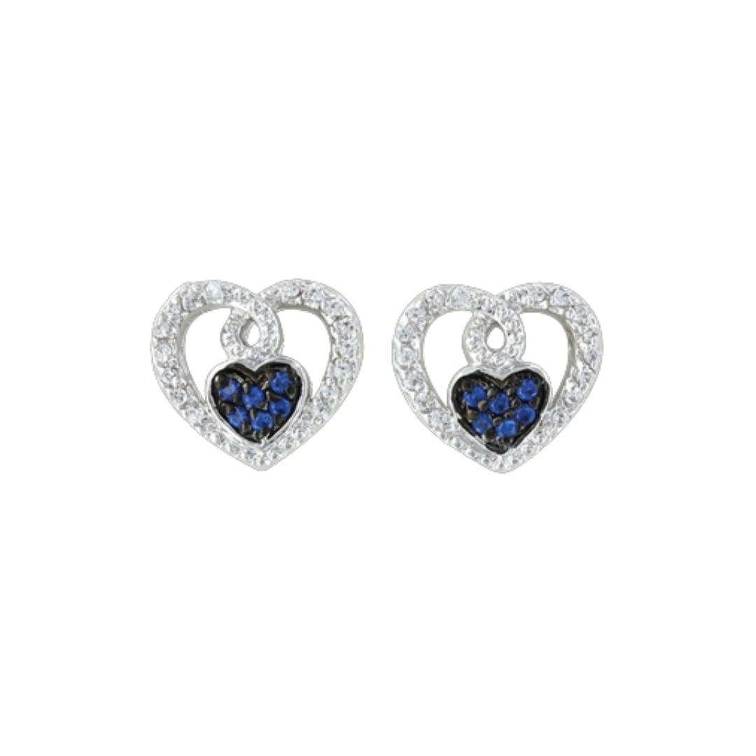 Montana Silversmiths Women's Curlicued Cerulean Heart Blue Earrings