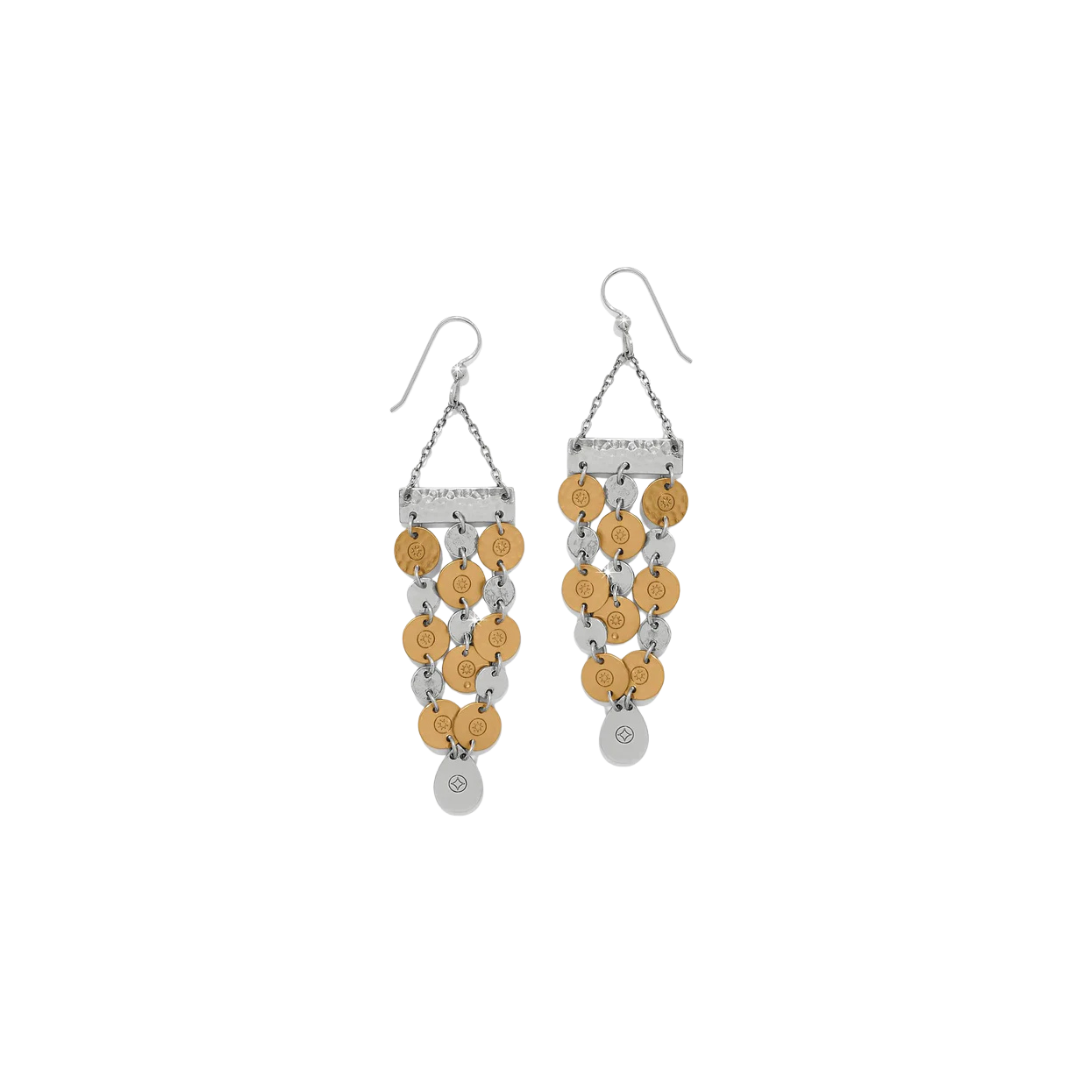 Brighton Women's Palm Canyon Drop Silver Gold Earrings