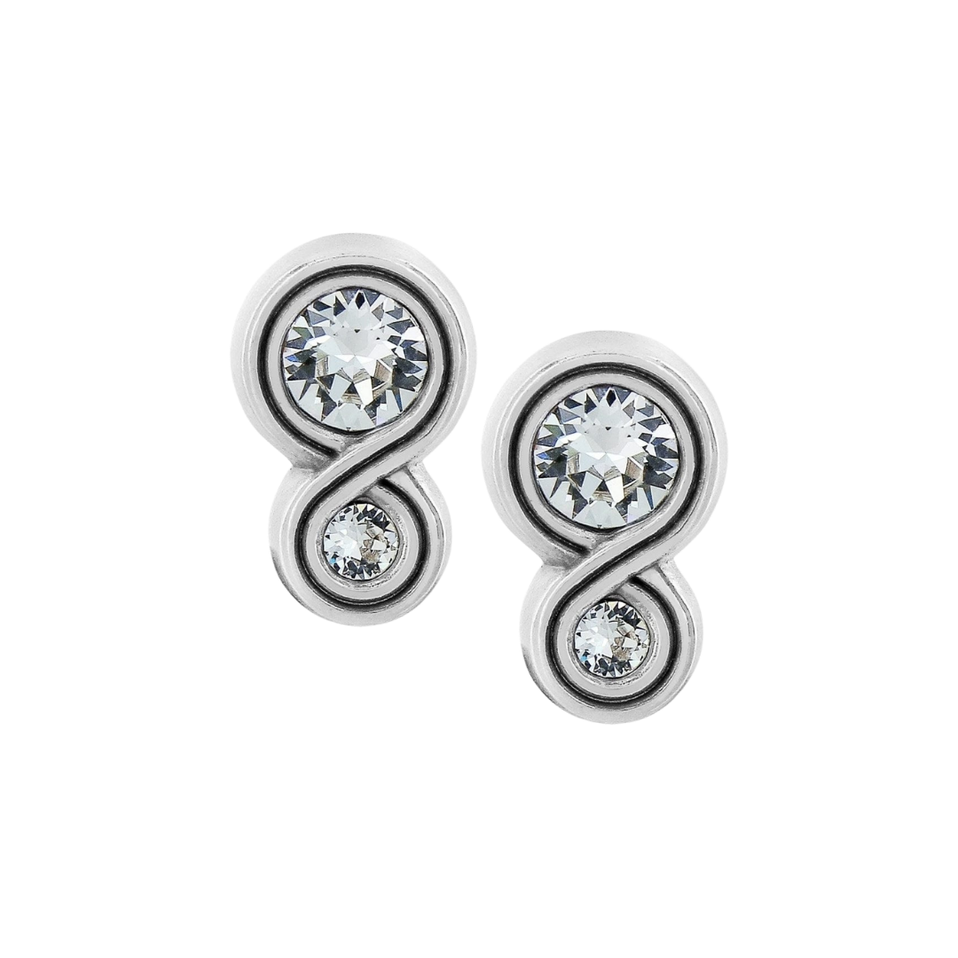 Brighton Women's Infinity Sparkle Post Grey Earrings