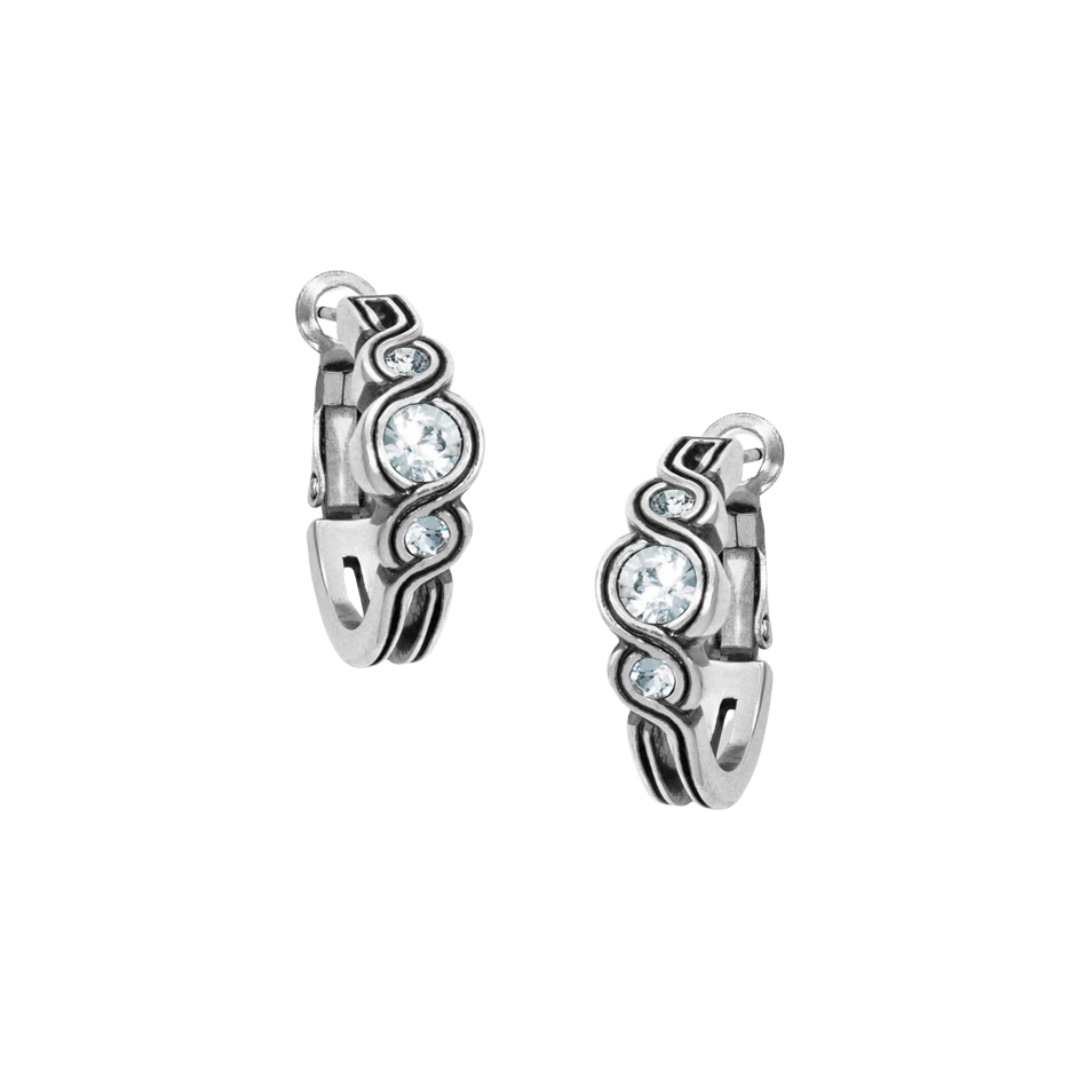 Brighton Women's Infinity Sparkle Hoop Grey Earrings