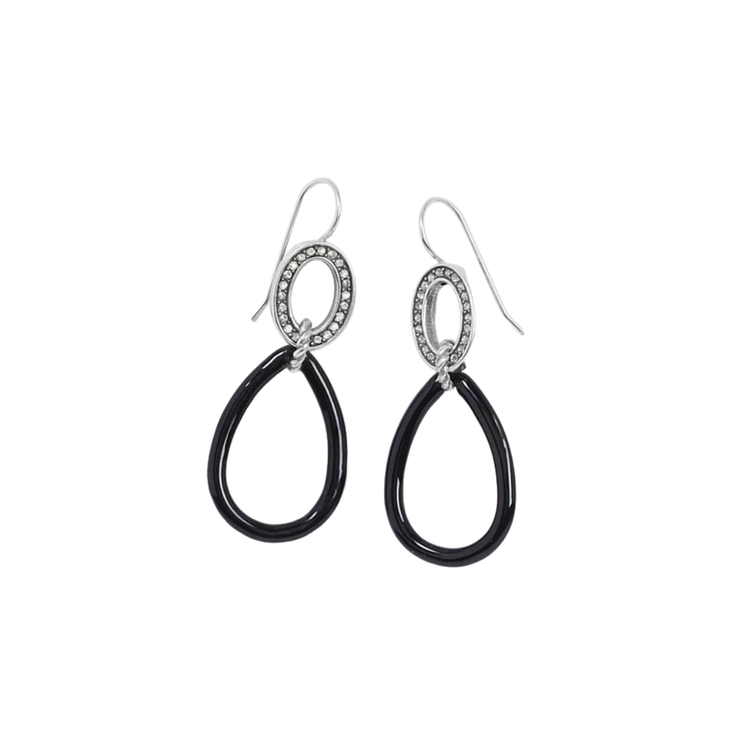 Brighton Women's Neptune's Rings Night French Black Earrings