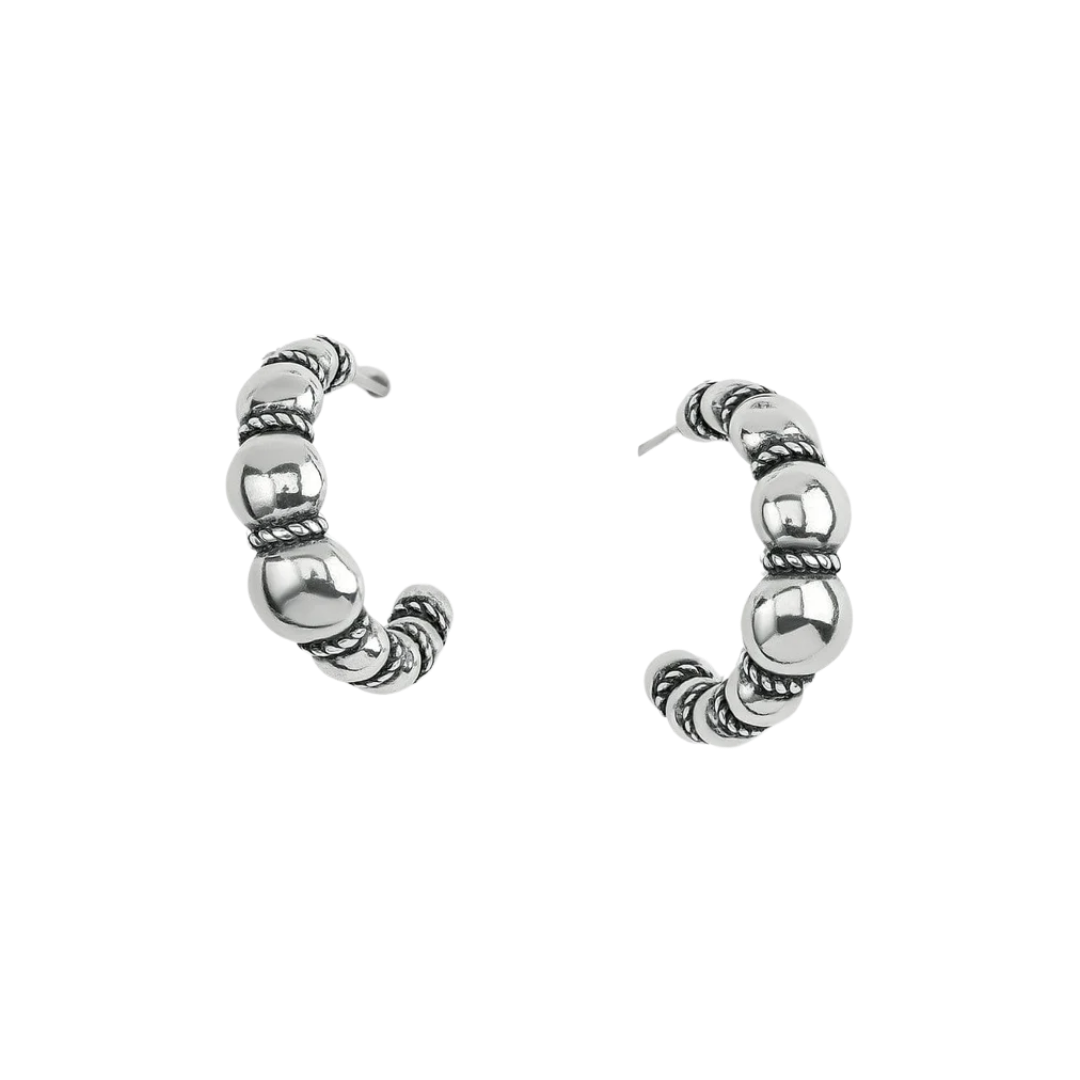 Brighton Women's Sonora Ball Hoop Grey Earrings