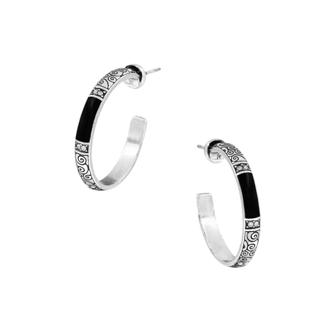 Brighton Women's Wiltern Post Hoop Grey Earrings