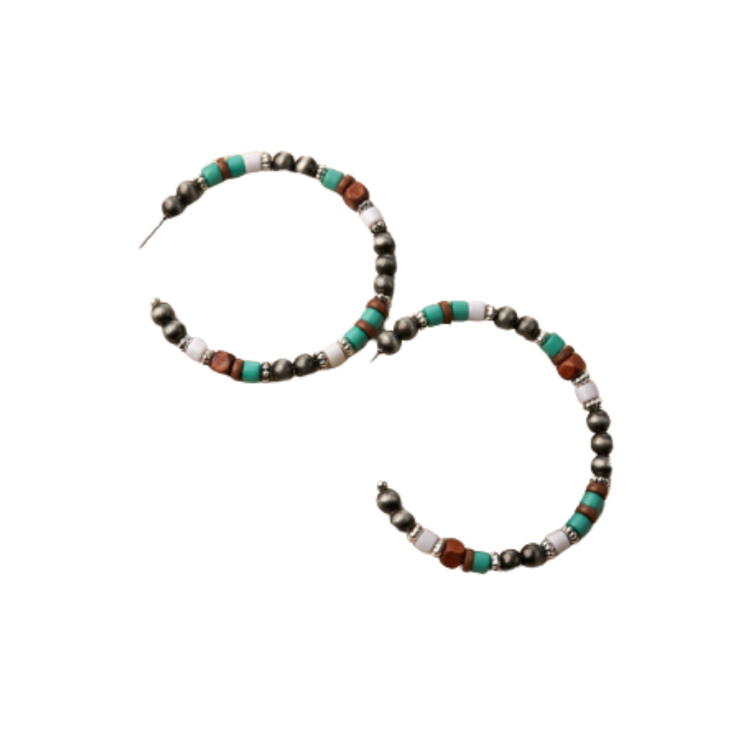 Silver Strike Women's Set 3 Beaded Multicolor Earrings