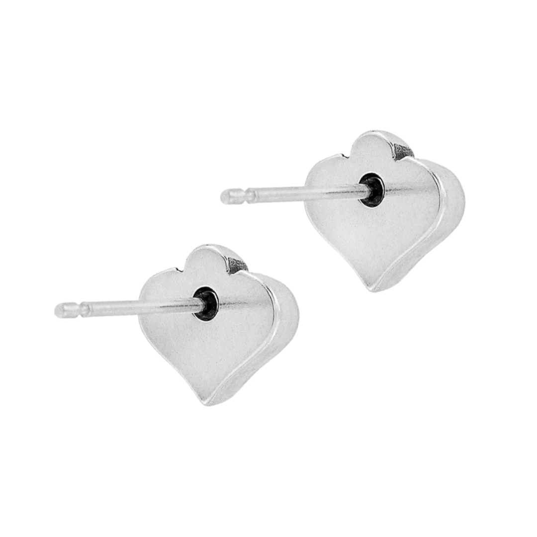 Brighton Women's Alcazar Heart Mini Post Grey Earrings
