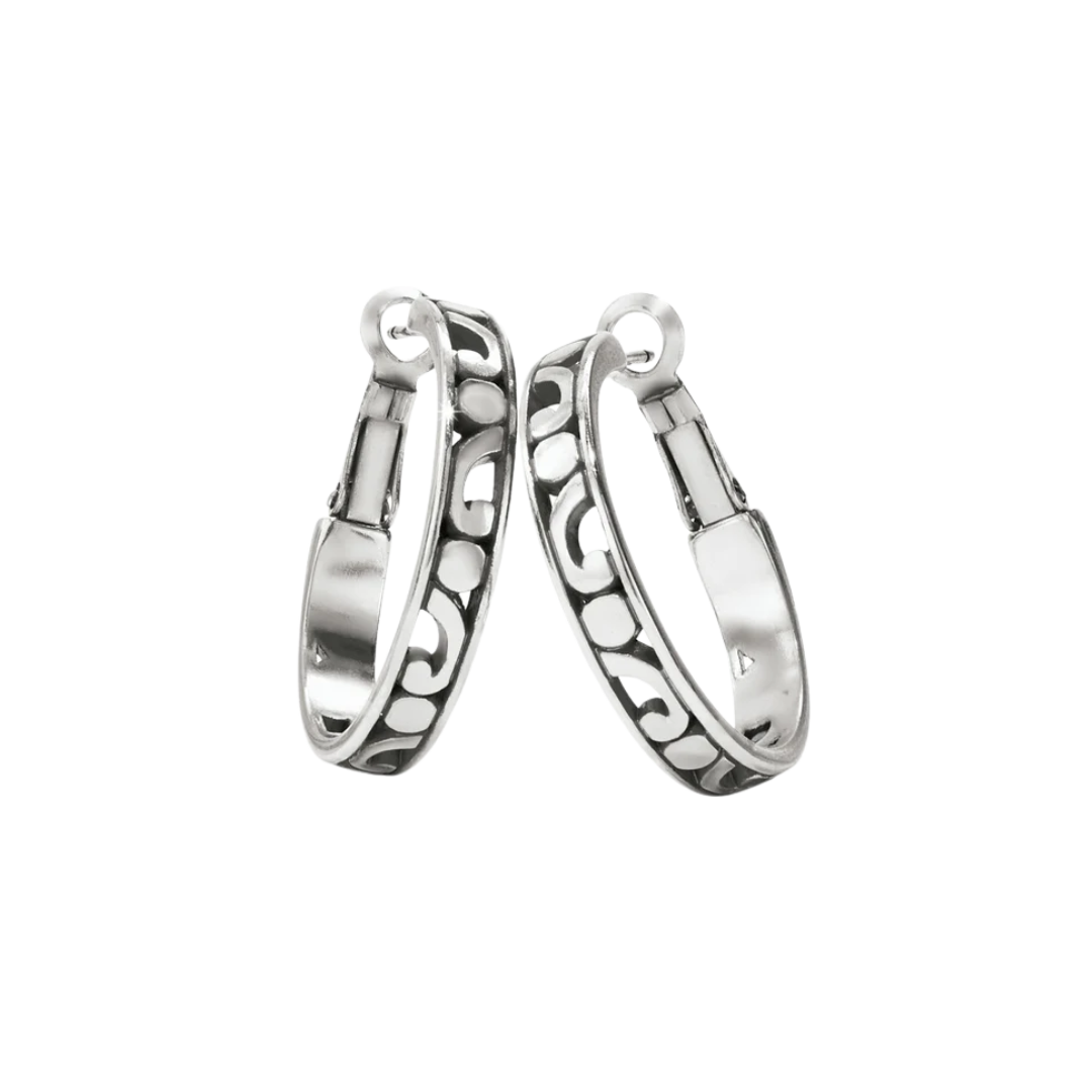 Brighton Women's Contempo Small Hoop Grey Earrings