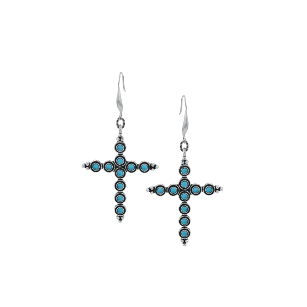 Montana Women's True Blue Attitude Cross Earrings
