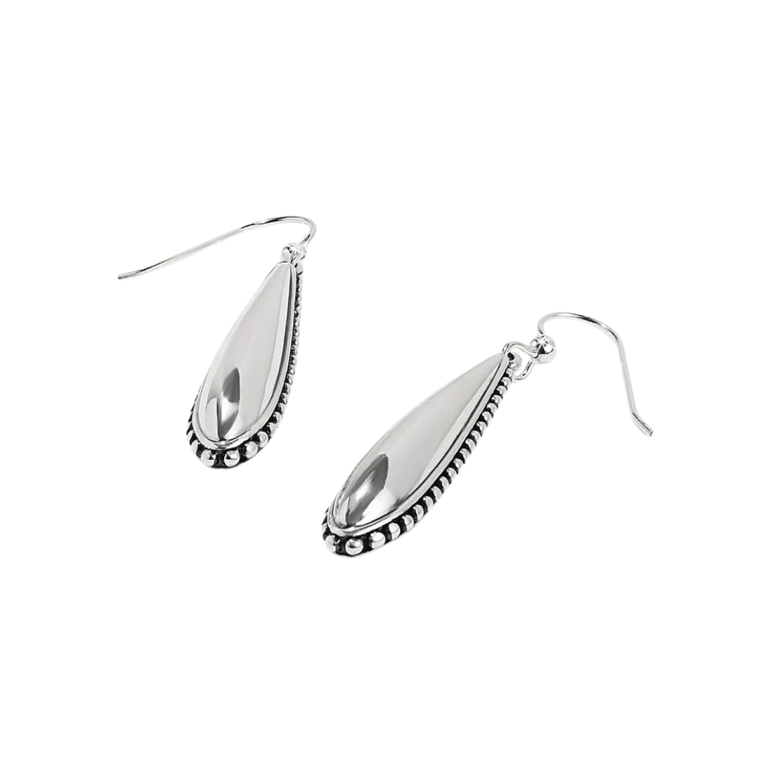 Brighton Women's Pretty Tough Small Droplet French Wire Silver Earrings