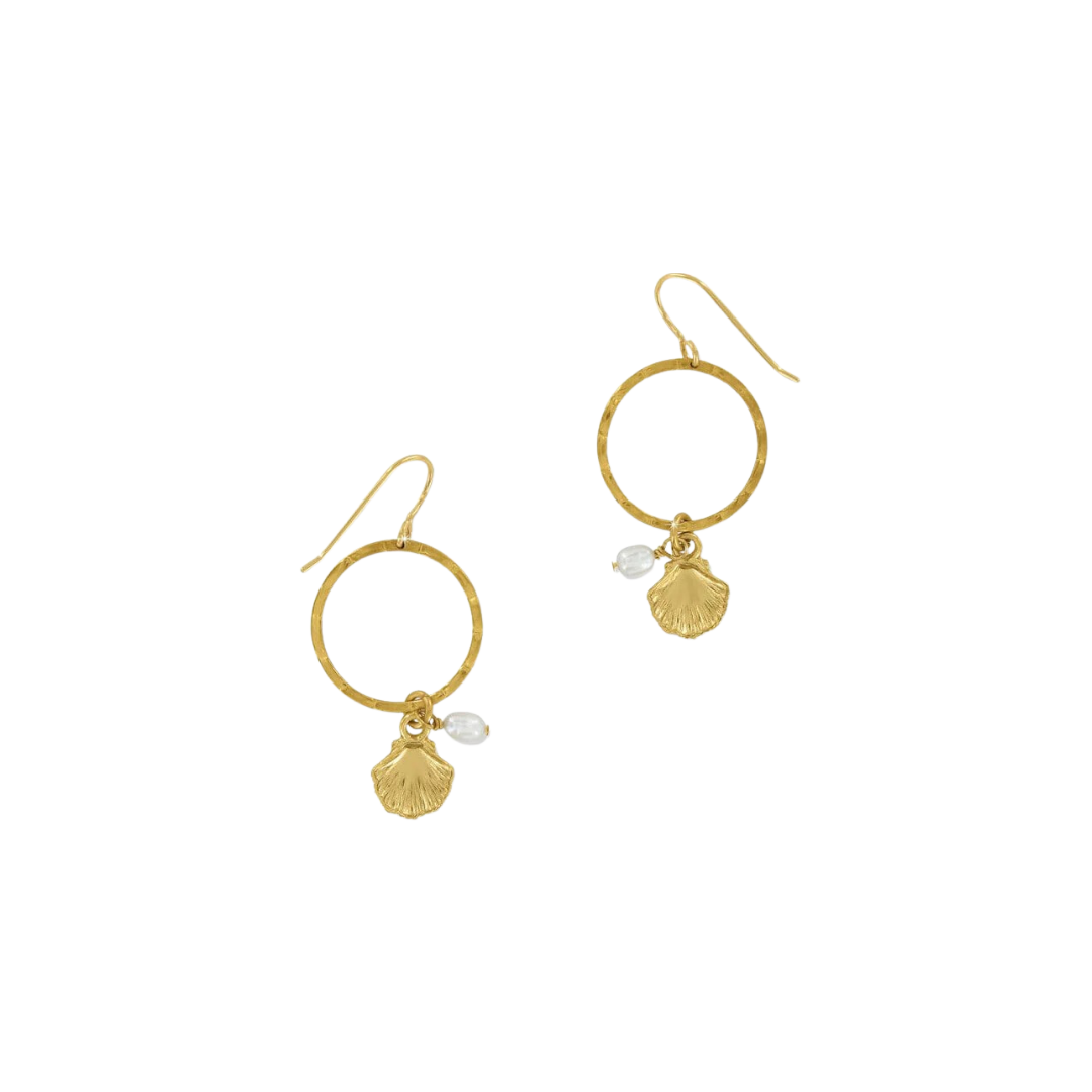 Brighton Women's Sunset Cove Pearl French Wire Gold Pearl Earrings