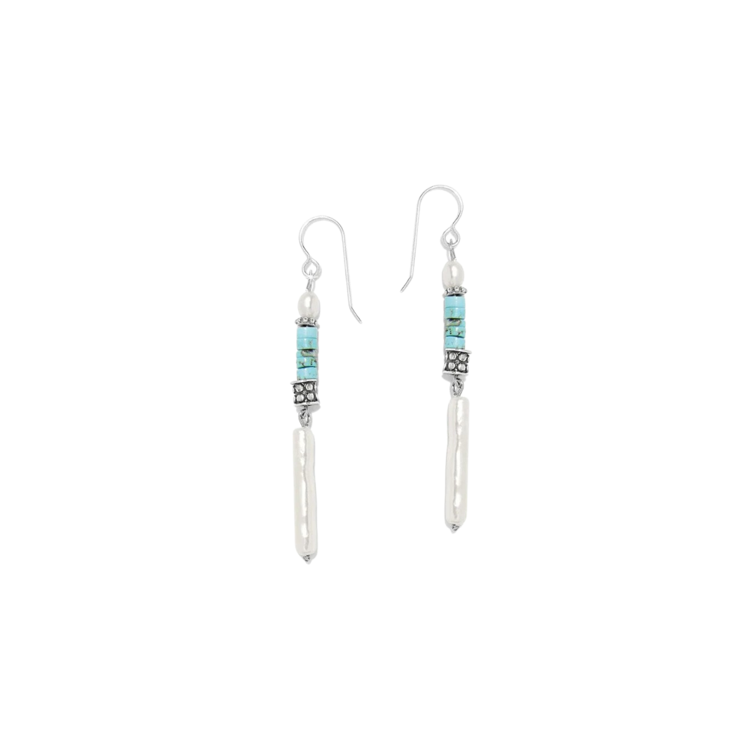 Brighton Women's Pebble Pearl Coast French Wire Silver Pearl Earrings