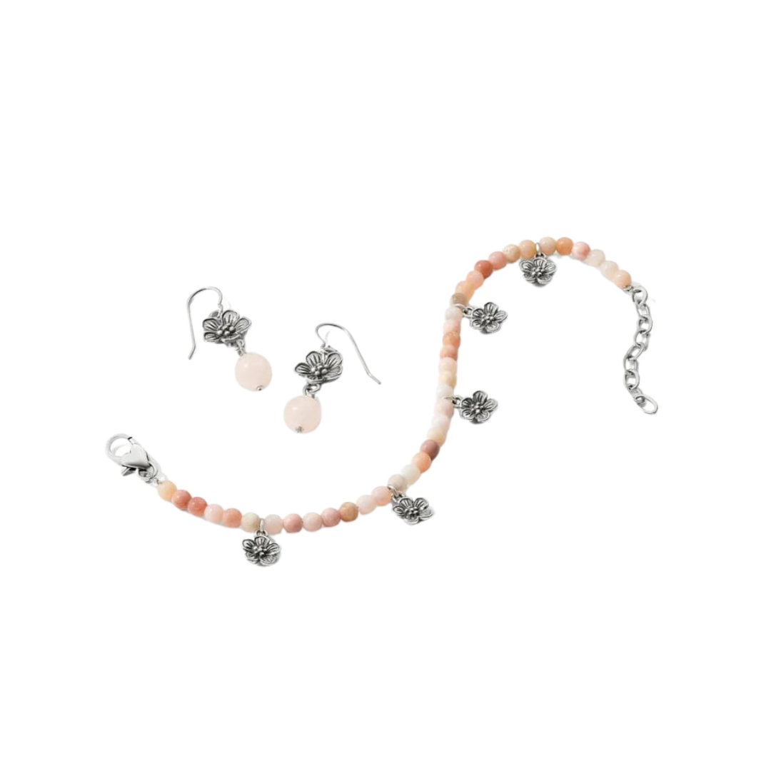 Brighton Women's Sakura Beaded French Wire Silver Pink Earrings