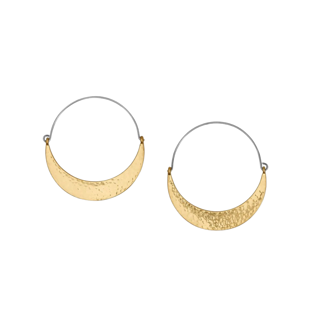 Brighton Women's Palm Canyon Large Hoop Gold Earrings