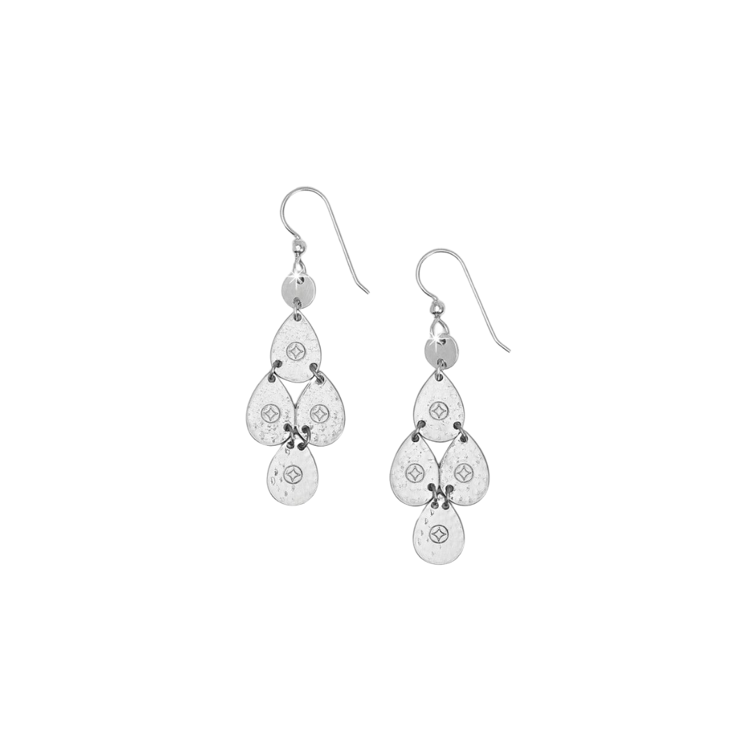Brighton Women's Palm Canyon Small Teardrop French Wire Silver Earrings