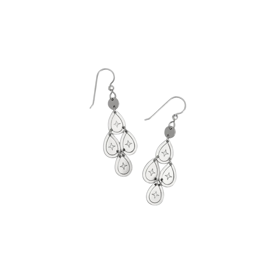 Brighton Women's Palm Canyon Small Teardrop French Wire Silver Earrings