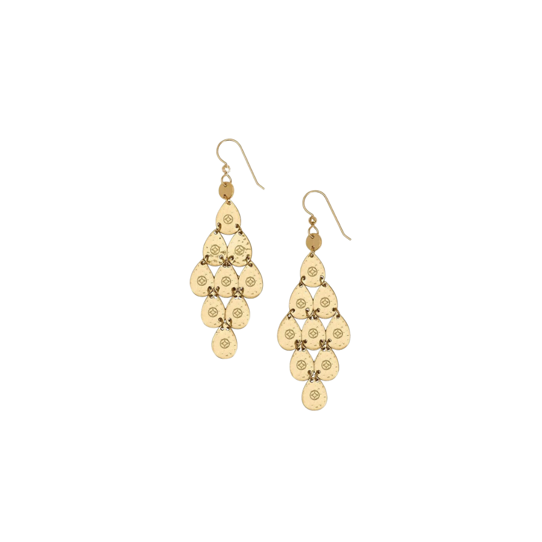 Brighton Women's Palm Canyon Teardrop French Wire Gold Earrings